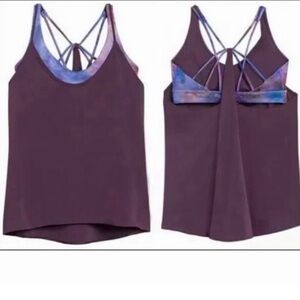 Athleta Solace Supernova Agate Purple Tie-Dye Tank Top Size Small